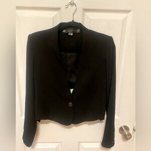 Theyskens Theory  Cropped Tuxedo Blazer SZ 0 NWOT $690 RARE